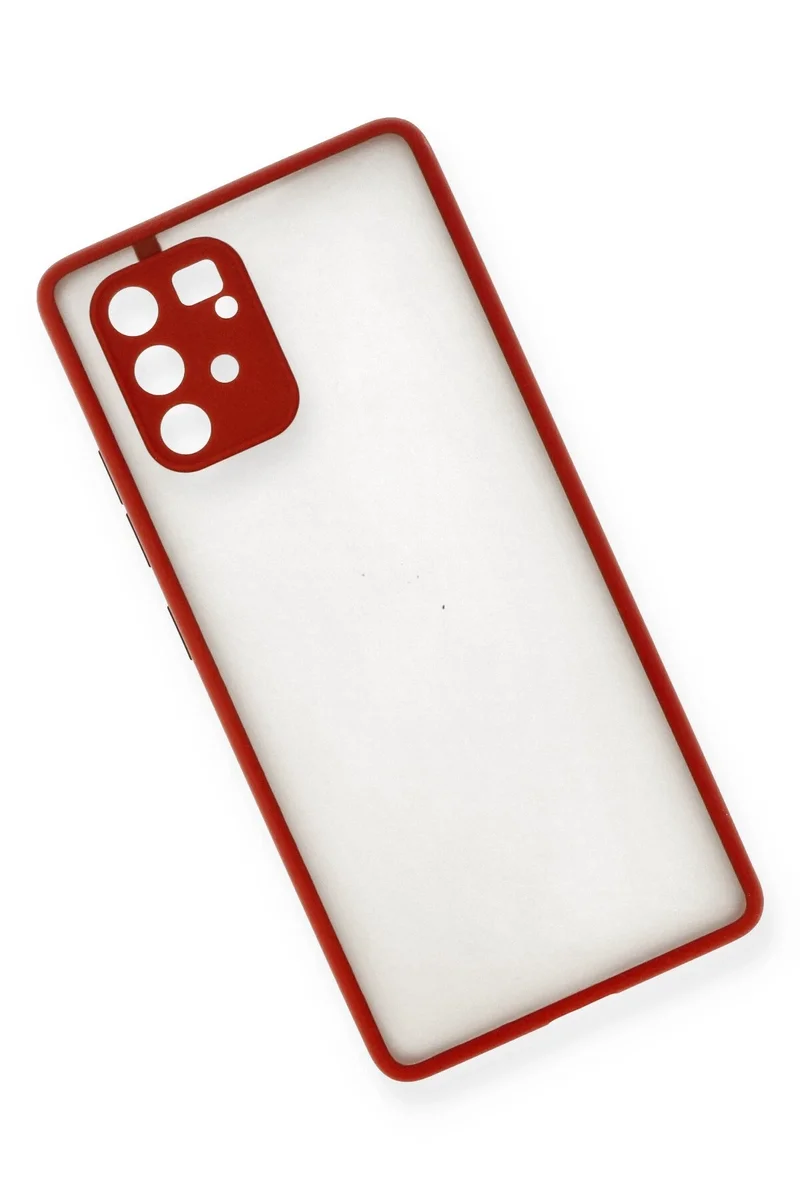 Newface Samsung Galaxy A91 / S10 Lite Kılıf Montreal Silikon Kapak - Kırmızı