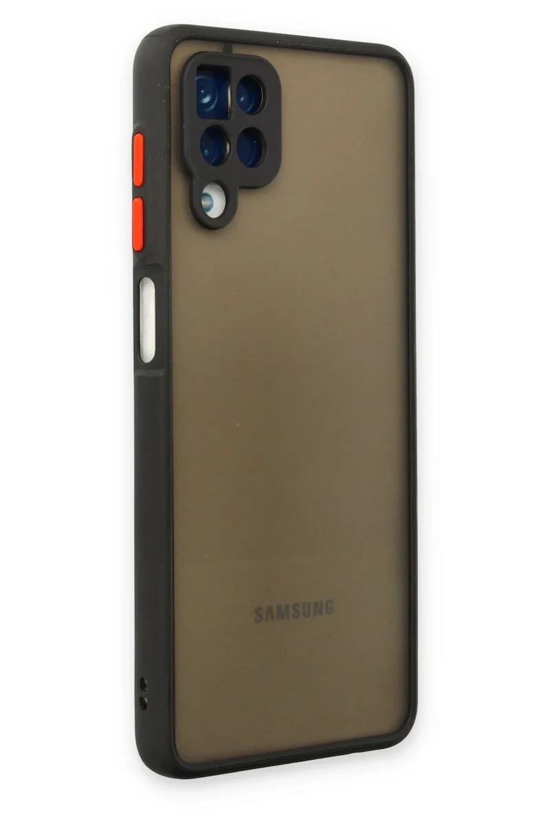 Newface Samsung Galaxy A12 Kılıf Montreal Silikon Kapak - Siyah