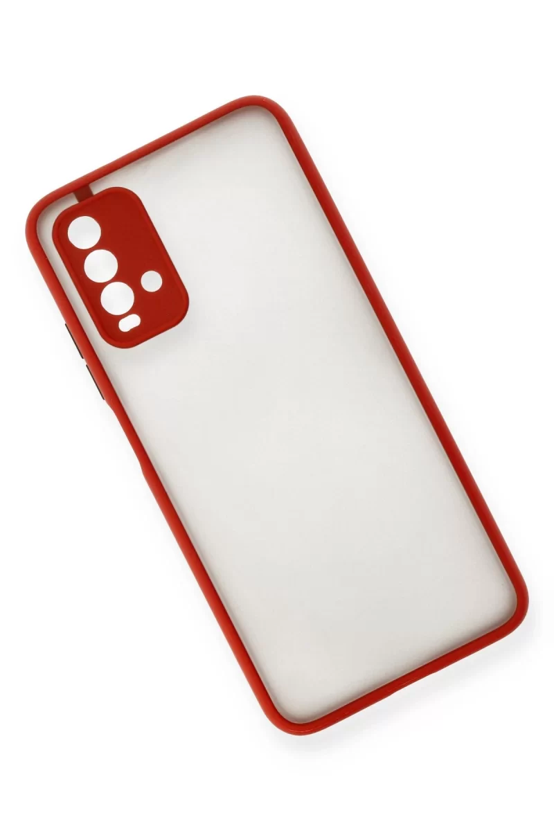 Newface Xiaomi Redmi 9T Kılıf Montreal Silikon Kapak - Kırmızı