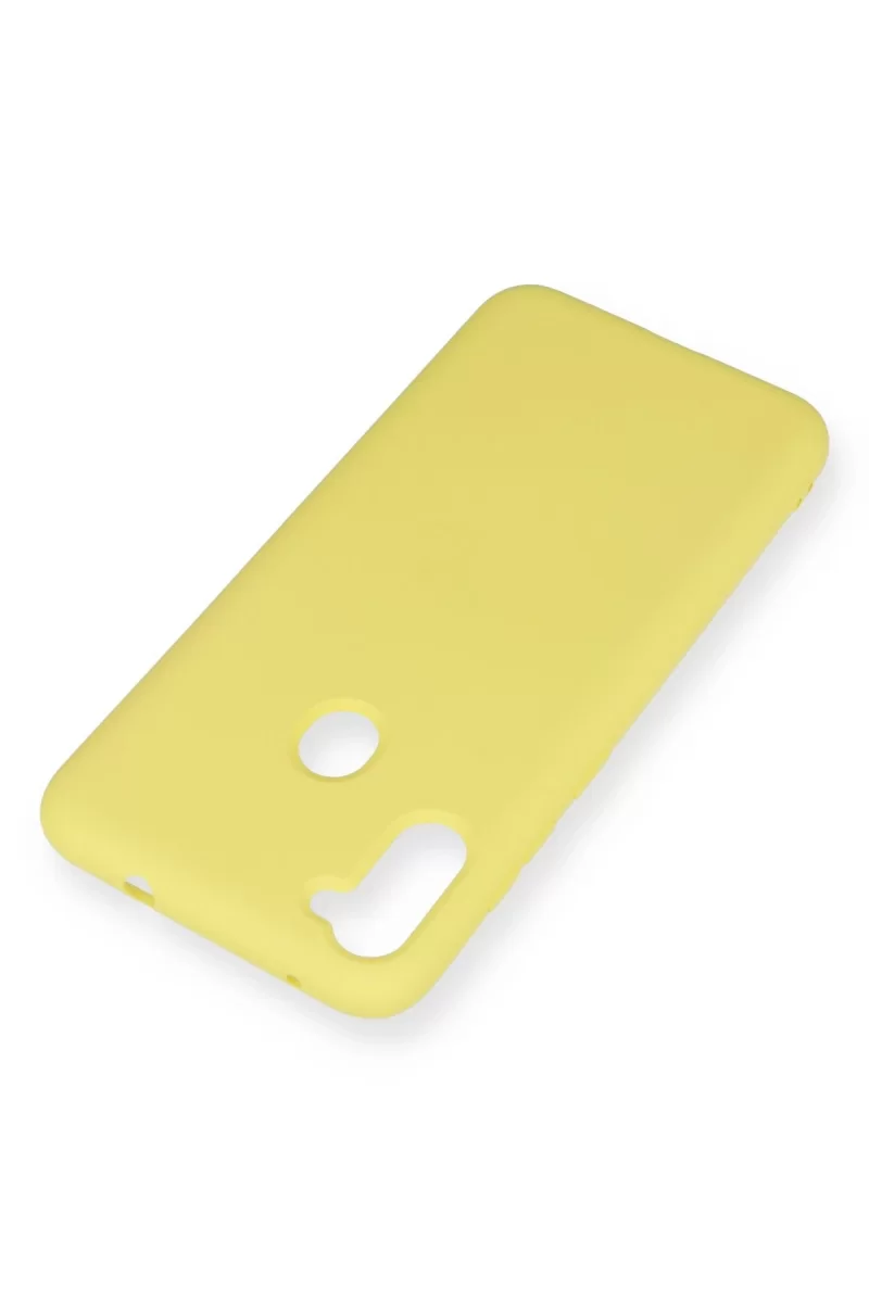 Newface Samsung Galaxy A11 Kılıf Nano içi Kadife Silikon - Sarı