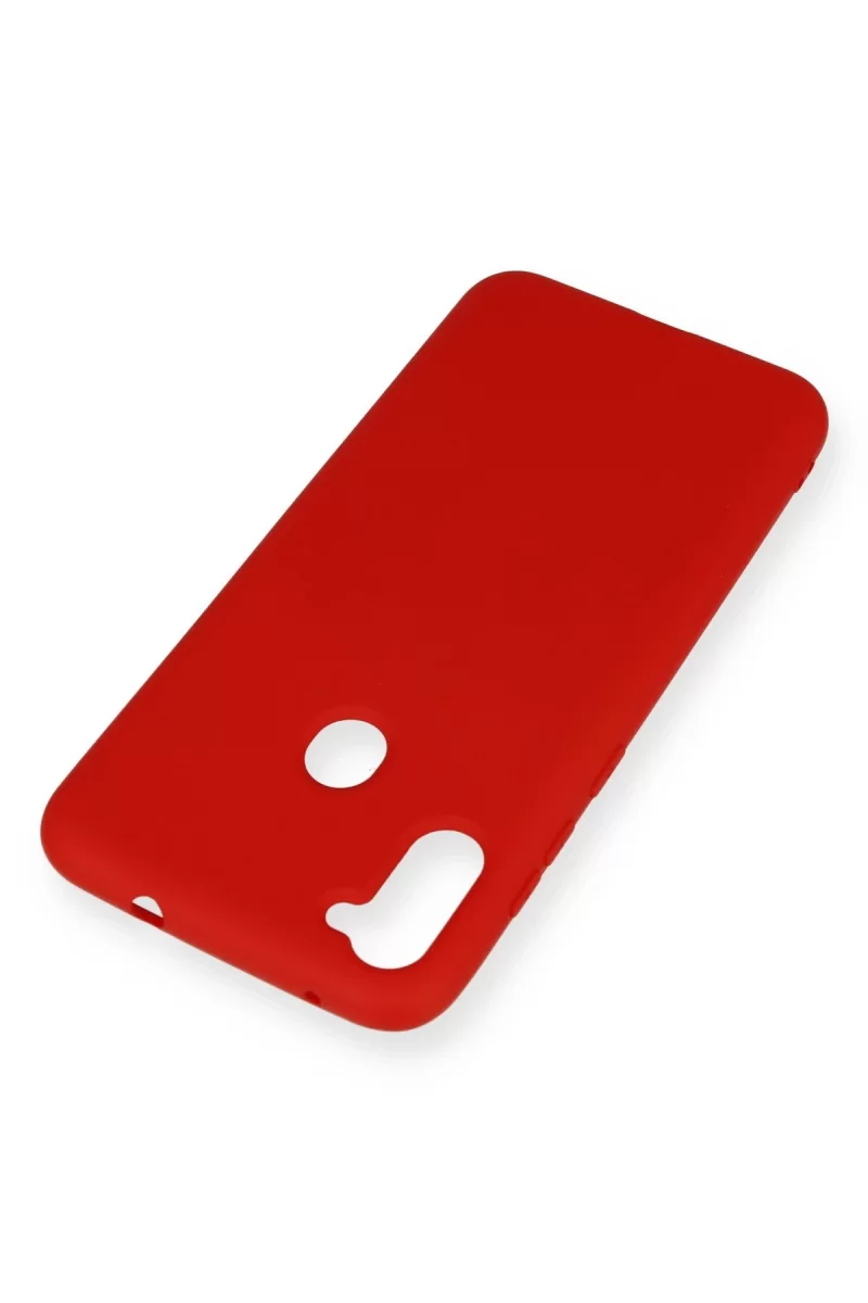 Newface Samsung Galaxy A11 Kılıf Nano içi Kadife Silikon - Kırmızı