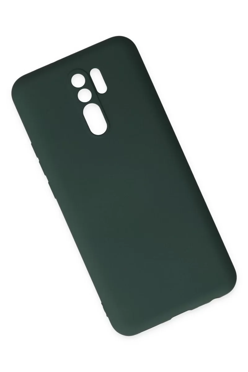 Newface Xiaomi Redmi 9 Kılıf Nano içi Kadife Silikon - Koyu Yeşil