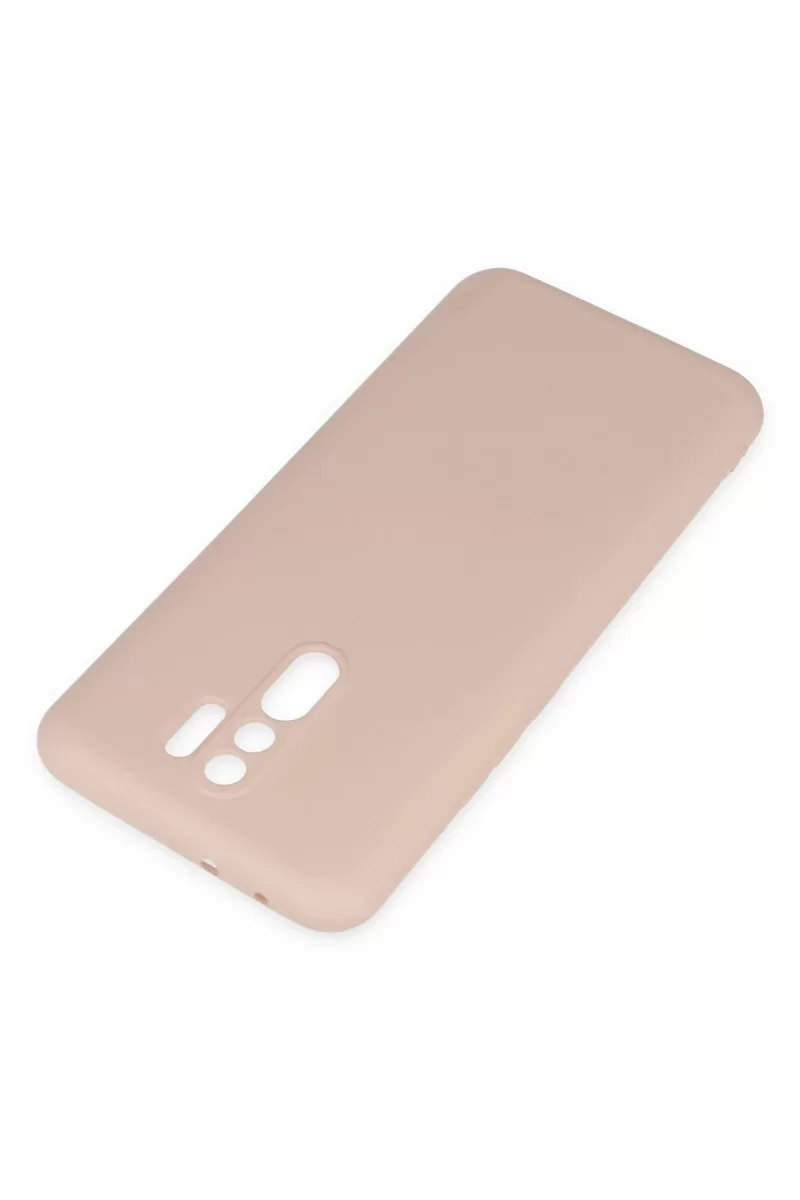 Newface Xiaomi Redmi 9 Kılıf Nano içi Kadife Silikon - Pudra