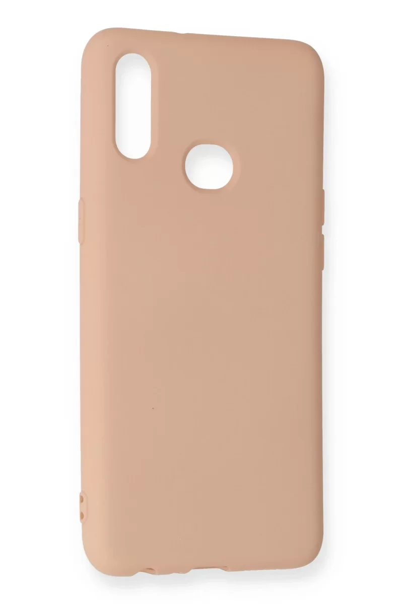 Newface Samsung Galaxy A10S Kılıf Nano içi Kadife Silikon - Pudra