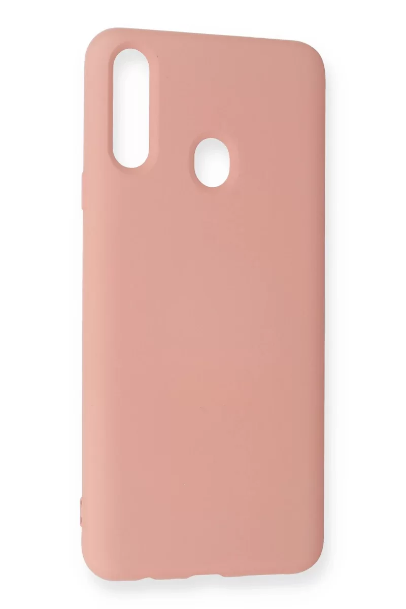 Newface Samsung Galaxy A20S Kılıf Nano içi Kadife Silikon - Pudra