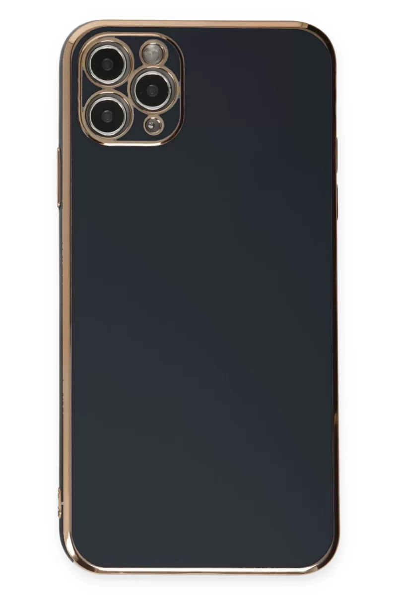 Newface iPhone 11 Pro Max Kılıf Volet Silikon - Siyah