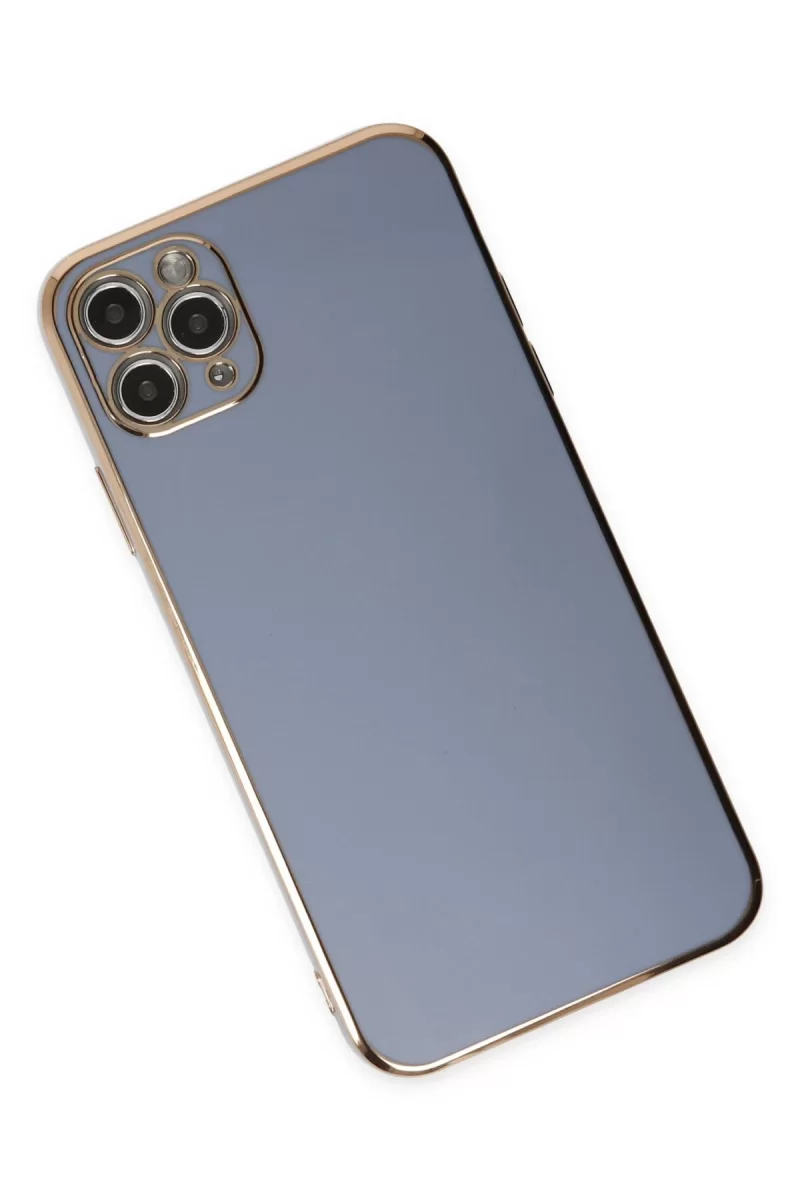 Newface iPhone 11 Pro Max Kılıf Volet Silikon - Mavi