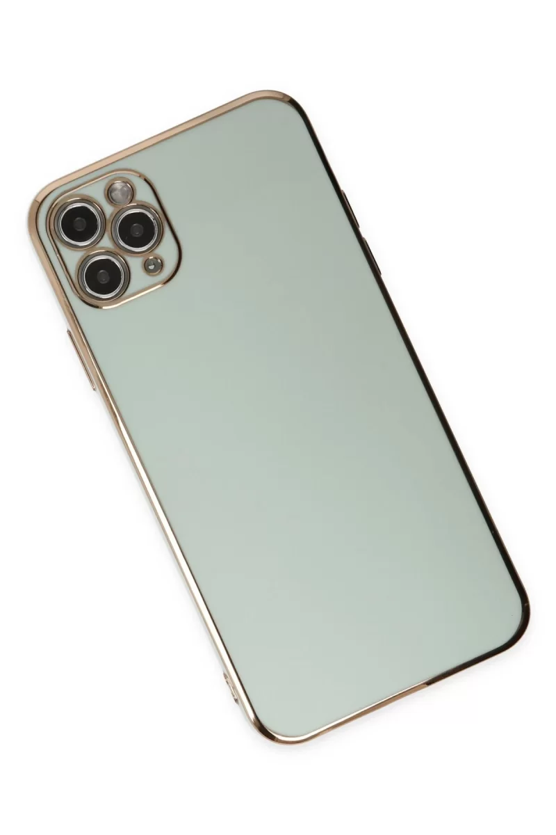 Newface iPhone 11 Pro Max Kılıf Volet Silikon - Açık Yeşil