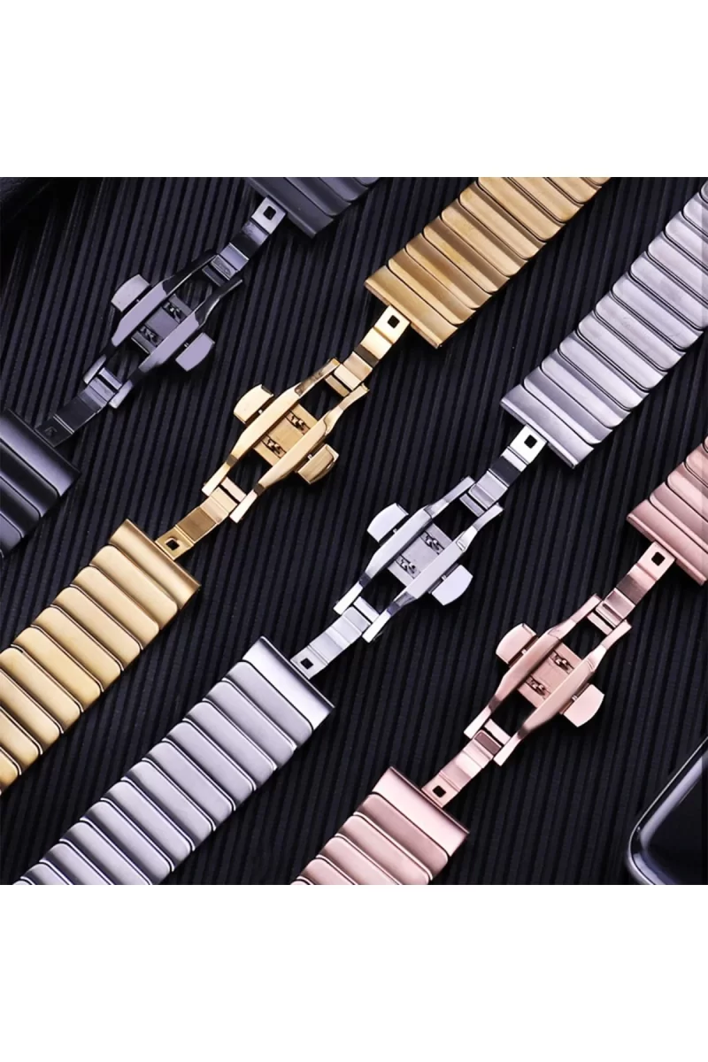 Newface Apple Watch 38mm KR413 Fine Steel Kordon - Siyah