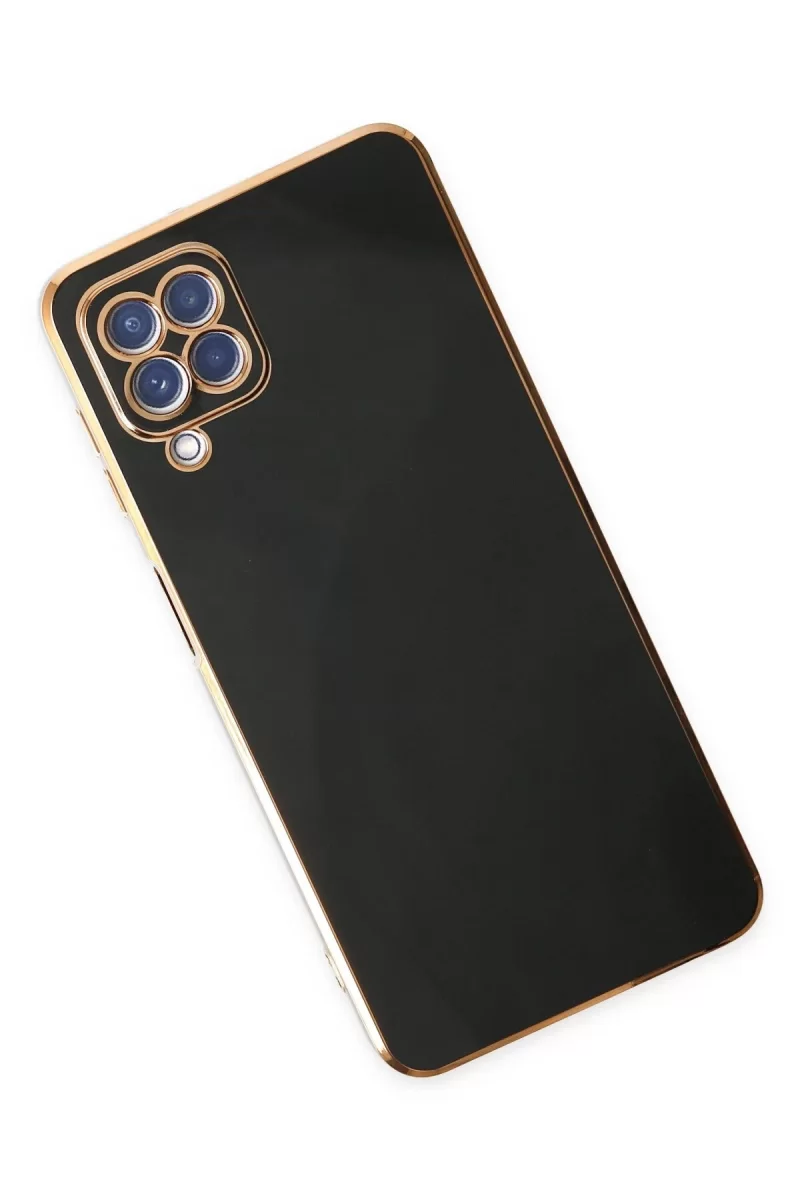 Newface Samsung Galaxy A12 Kılıf Volet Silikon - Siyah