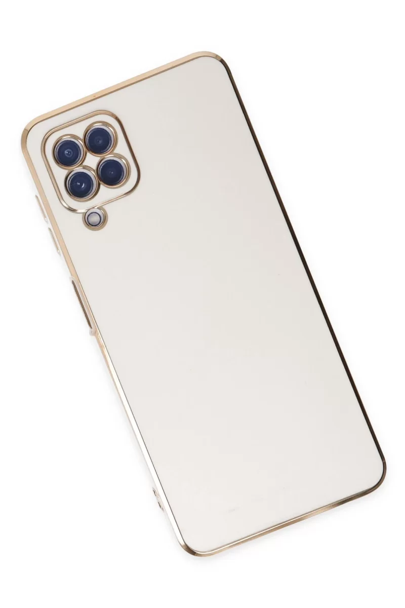 Newface Samsung Galaxy A12 Kılıf Volet Silikon - Beyaz