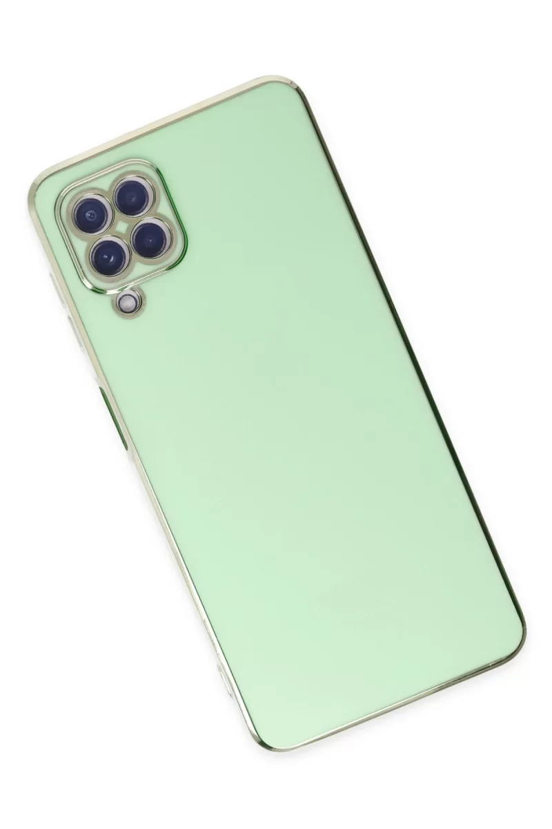 Newface Samsung Galaxy A12 Kılıf Volet Silikon - Açık Yeşil