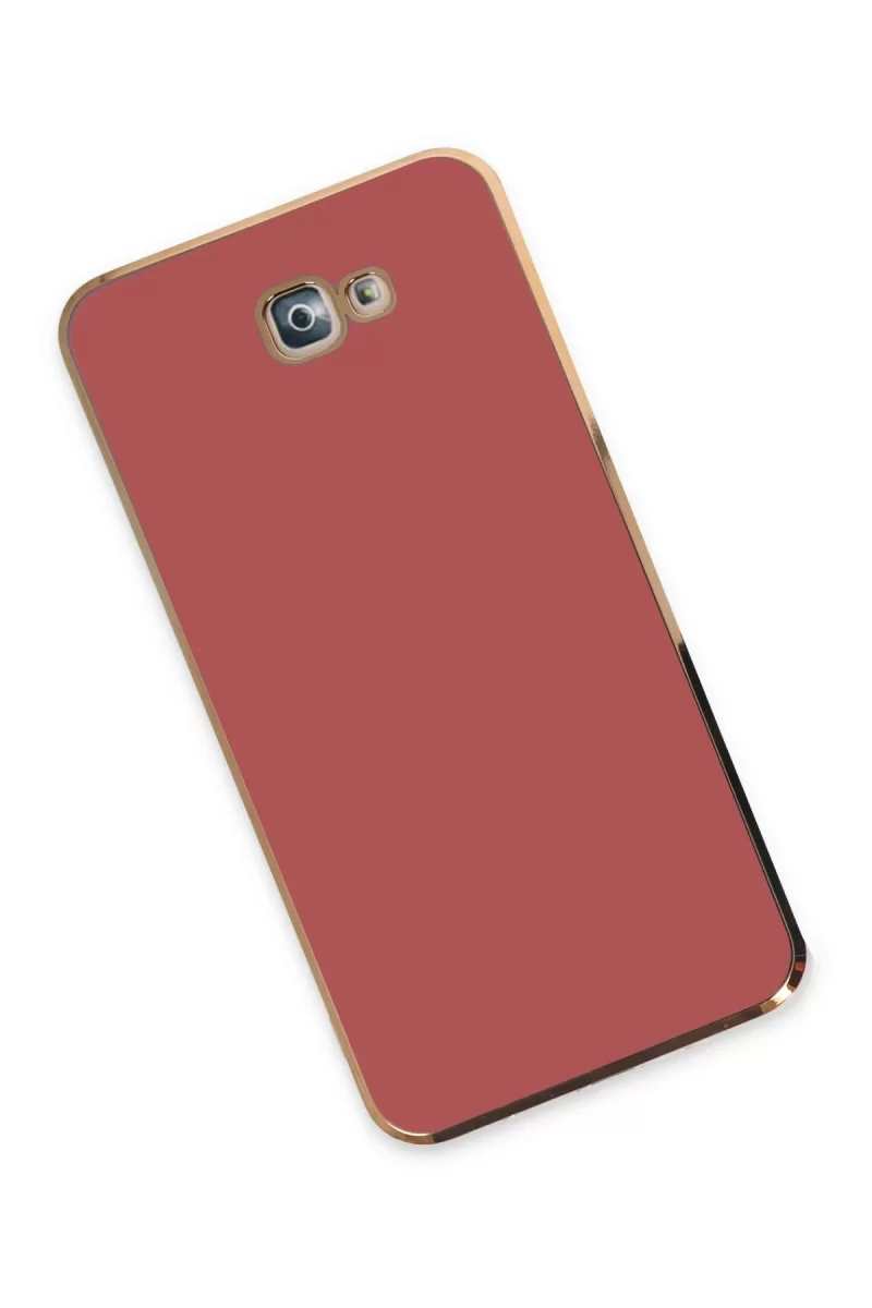 Newface Samsung Galaxy J7 Prime Kılıf Volet Silikon - Kırmızı