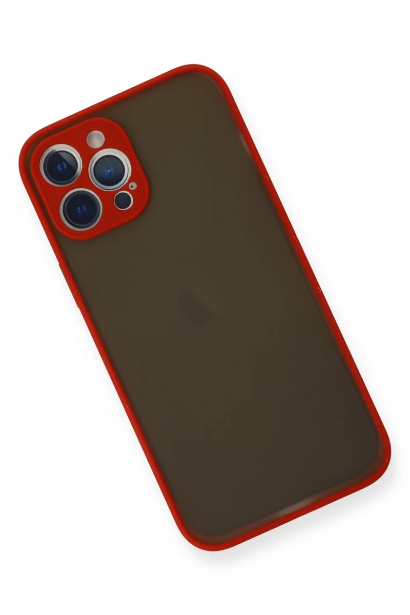 Newface iPhone 12 Pro Kılıf Montreal Silikon Kapak - Kırmızı