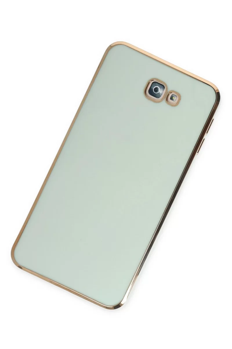 Newface Samsung Galaxy J7 Prime Kılıf Volet Silikon - Açık Yeşil