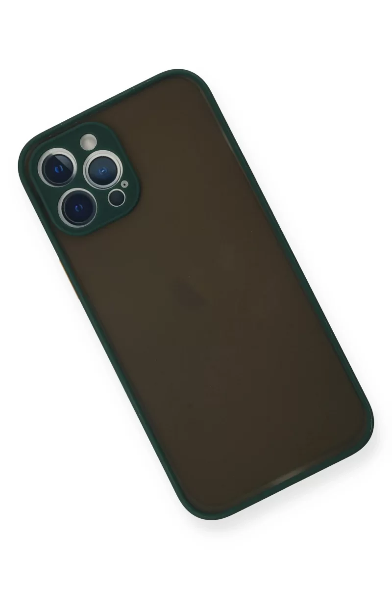 Newface iPhone 12 Pro Max Kılıf Montreal Silikon Kapak - Yeşil