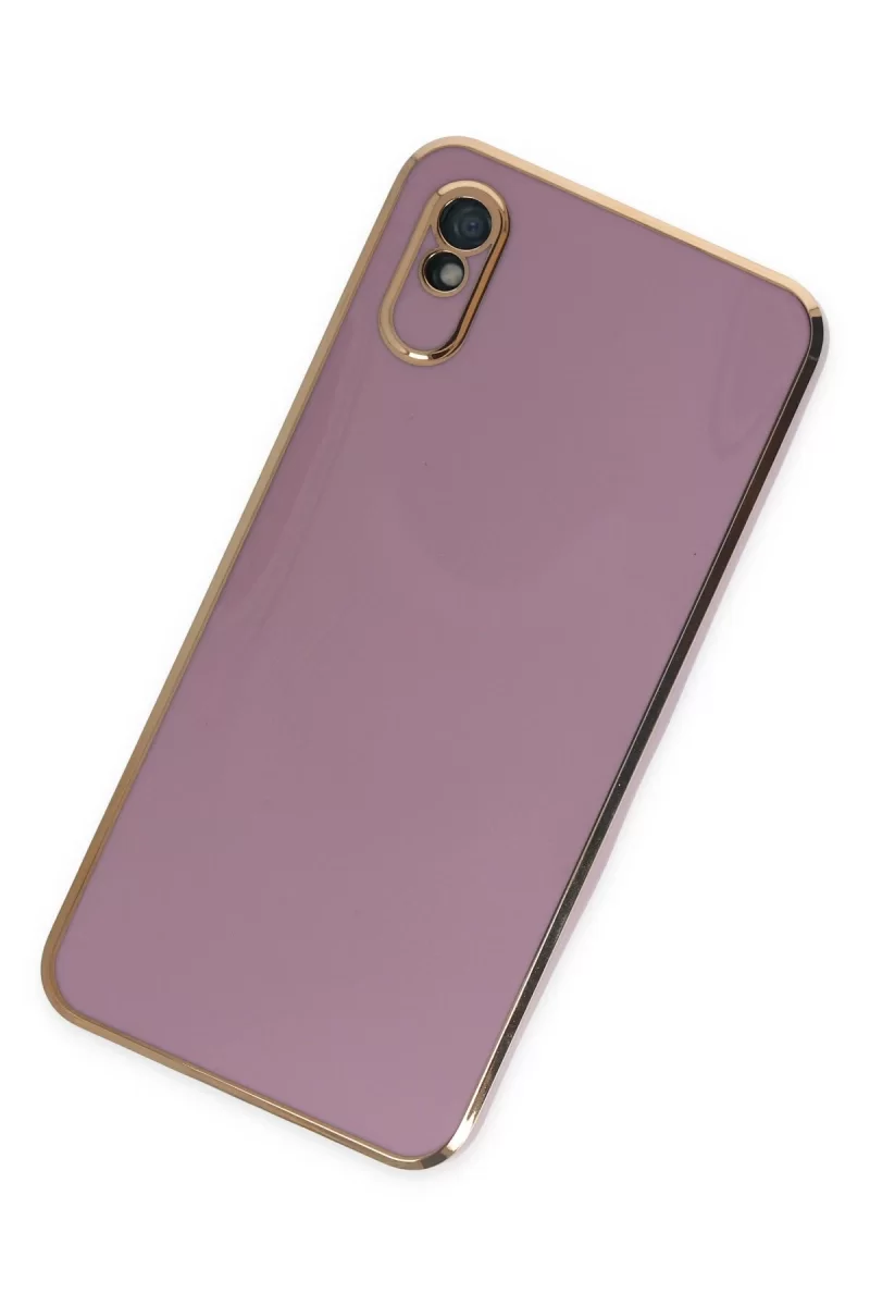 Newface Xiaomi Redmi 9A Kılıf Volet Silikon - Mor