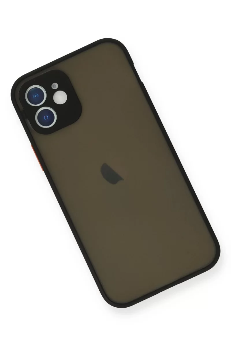 Newface iPhone 12 Mini Kılıf Montreal Silikon Kapak - Siyah