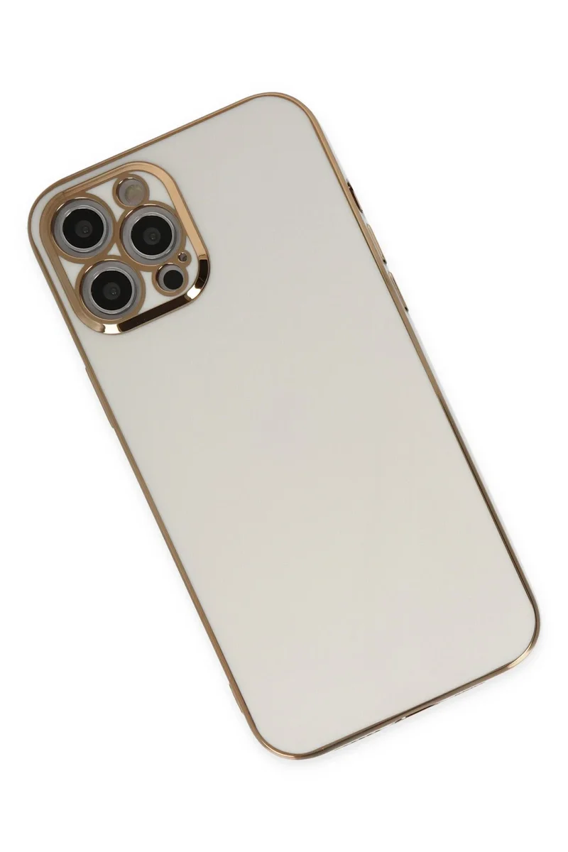 Newface iPhone 12 Pro Max Kılıf Volet Silikon - Beyaz