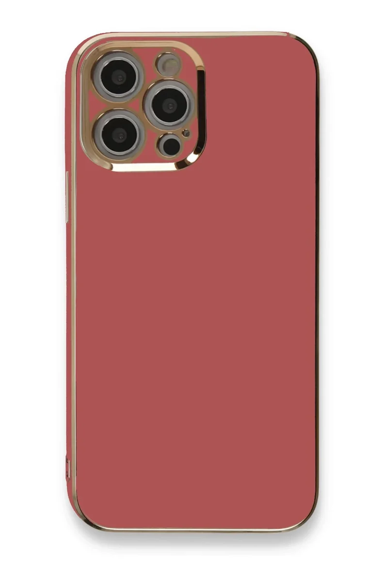 Newface iPhone 12 Pro Max Kılıf Volet Silikon - Kırmızı