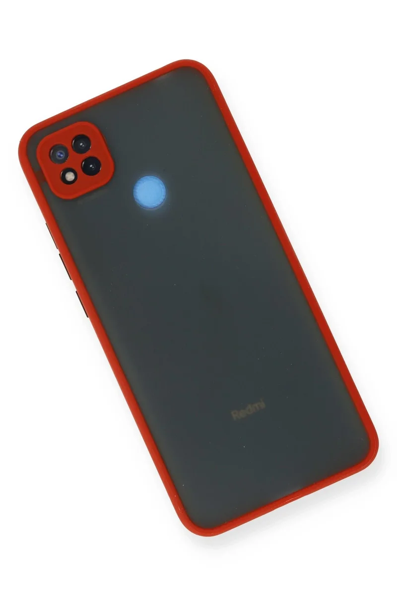 Newface Xiaomi Redmi 9C Kılıf Montreal Silikon Kapak - Kırmızı