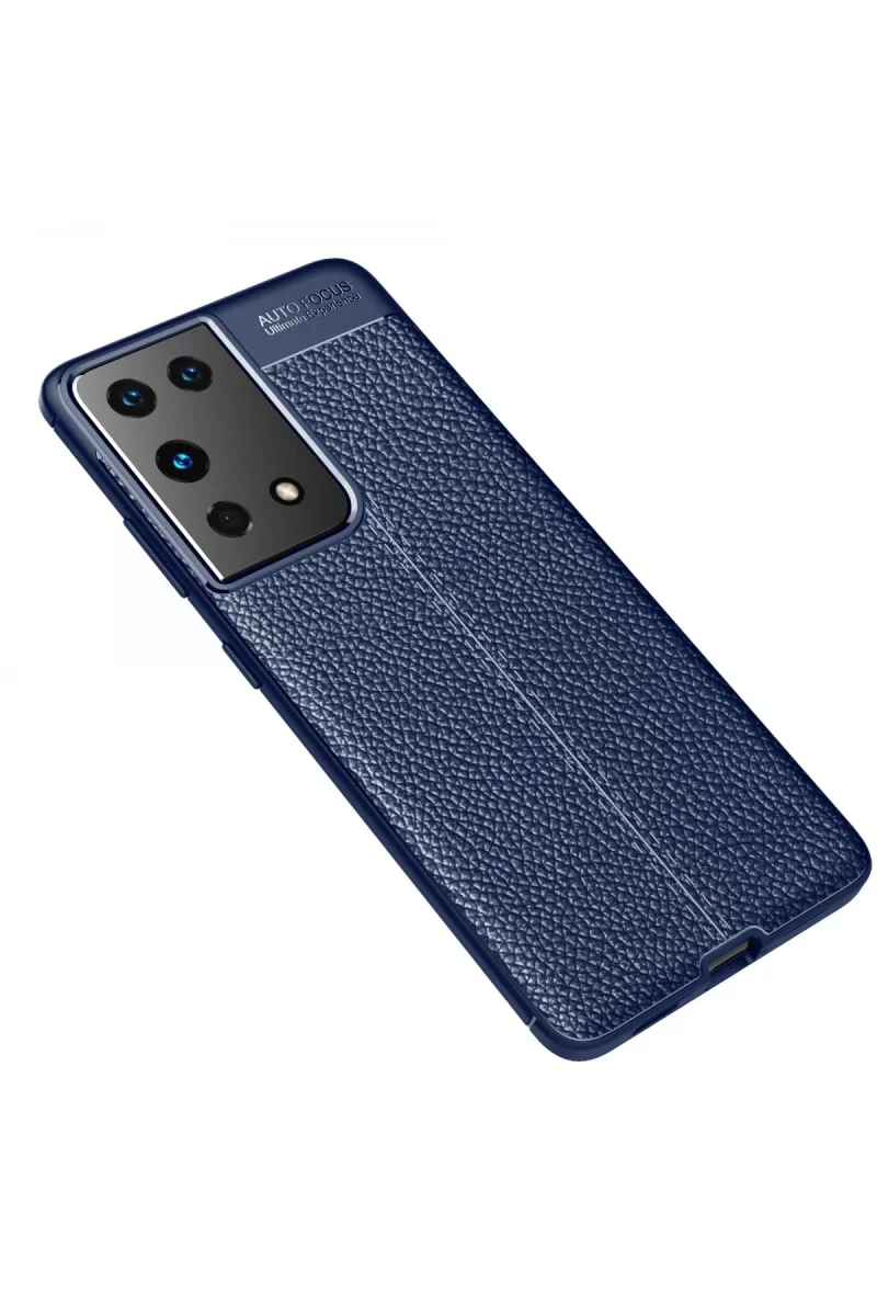 Newface Samsung Galaxy S21 Ultra Kılıf Auto Focus Kapak - Lacivert