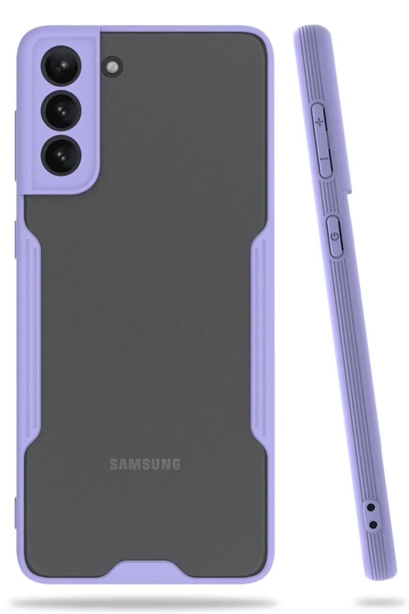 Newface Samsung Galaxy S21 Plus Kılıf Platin Silikon - Lila