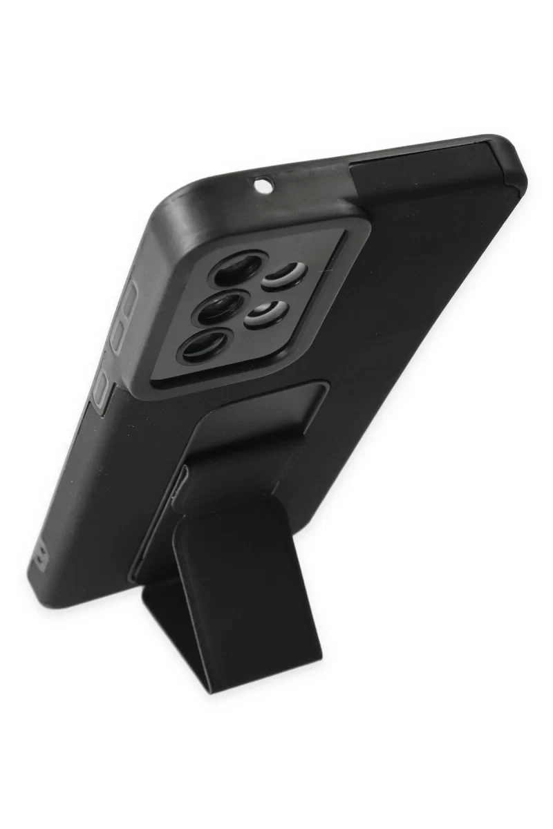 Newface Samsung Galaxy A33 5G Kılıf Mega Standlı Silikon - Siyah