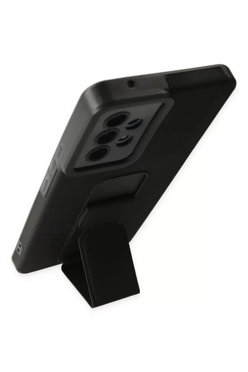 Newface Samsung Galaxy A53 5G Kılıf Mega Standlı Silikon - Siyah