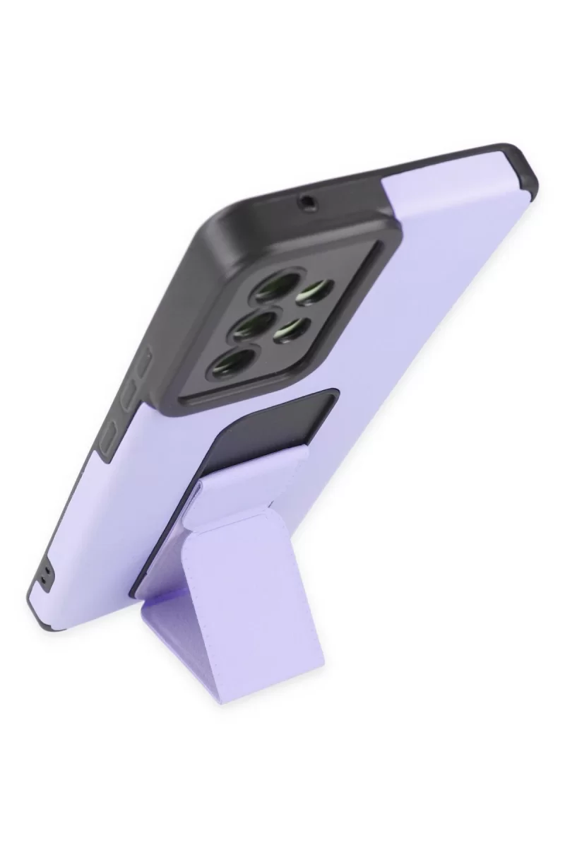 Newface Samsung Galaxy A53 5G Kılıf Mega Standlı Silikon - Lila