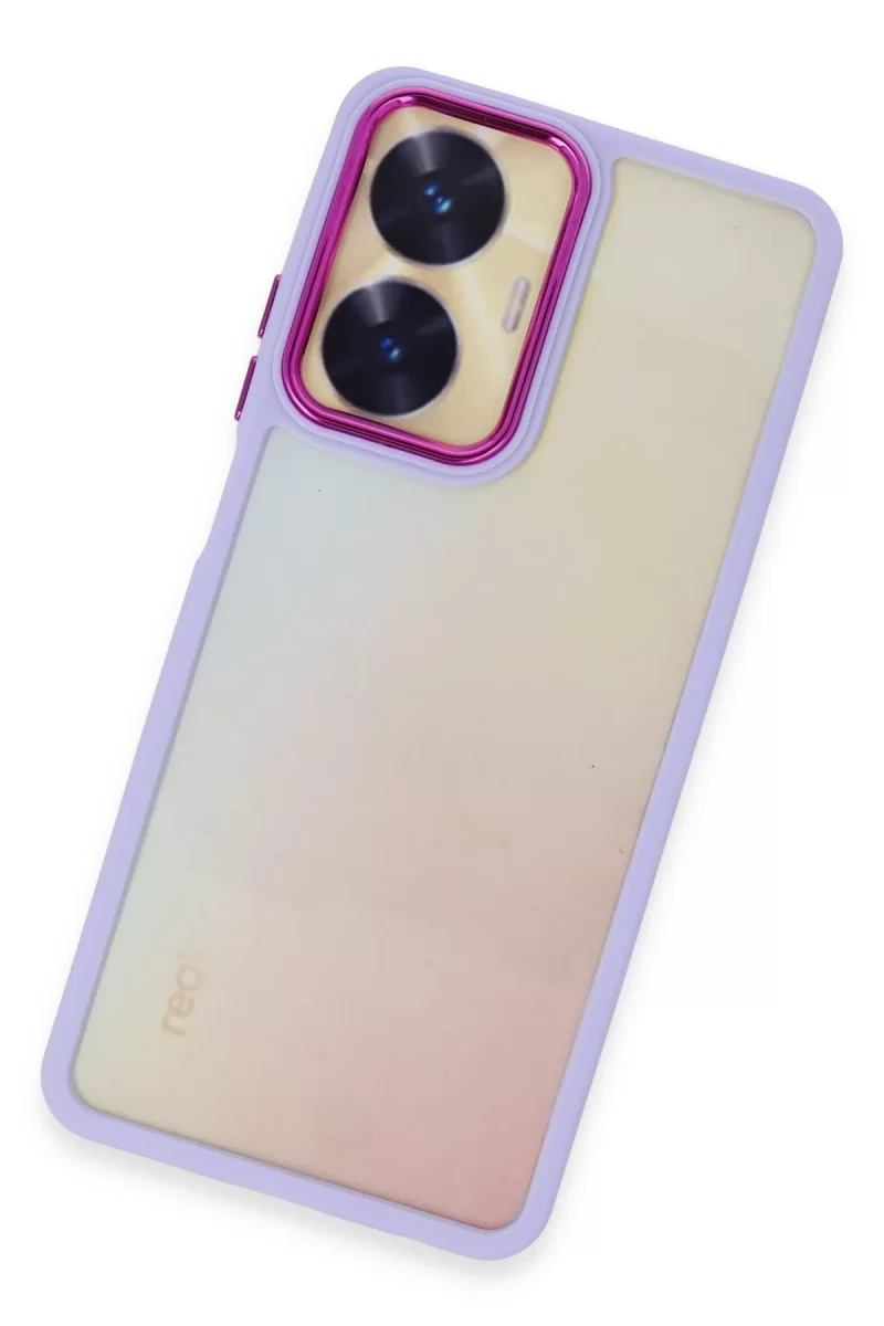 Newface Realme C55 Kılıf Dora Kapak - Lila