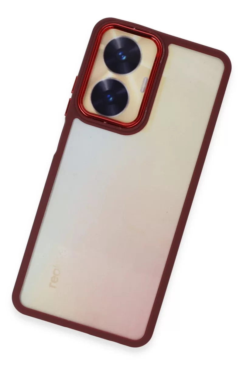 Newface Realme C55 Kılıf Dora Kapak - Kırmızı