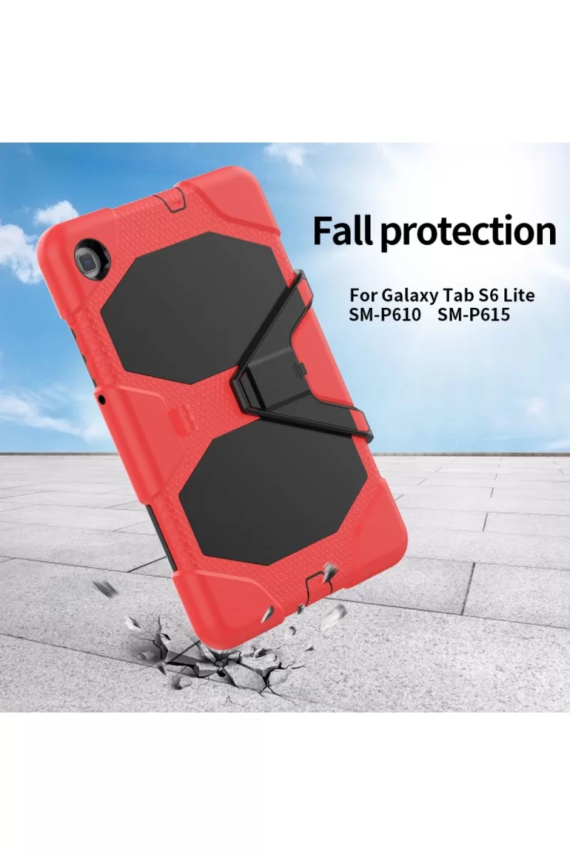 Newface Samsung Galaxy T500 Tab A7 10.4 Kılıf Griffin Tablet Kapak - Kırmızı