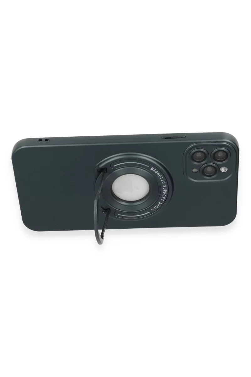 Newface iPhone 12 Pro Kılıf Lukka Magneticsafe Kapak - Koyu Yeşil