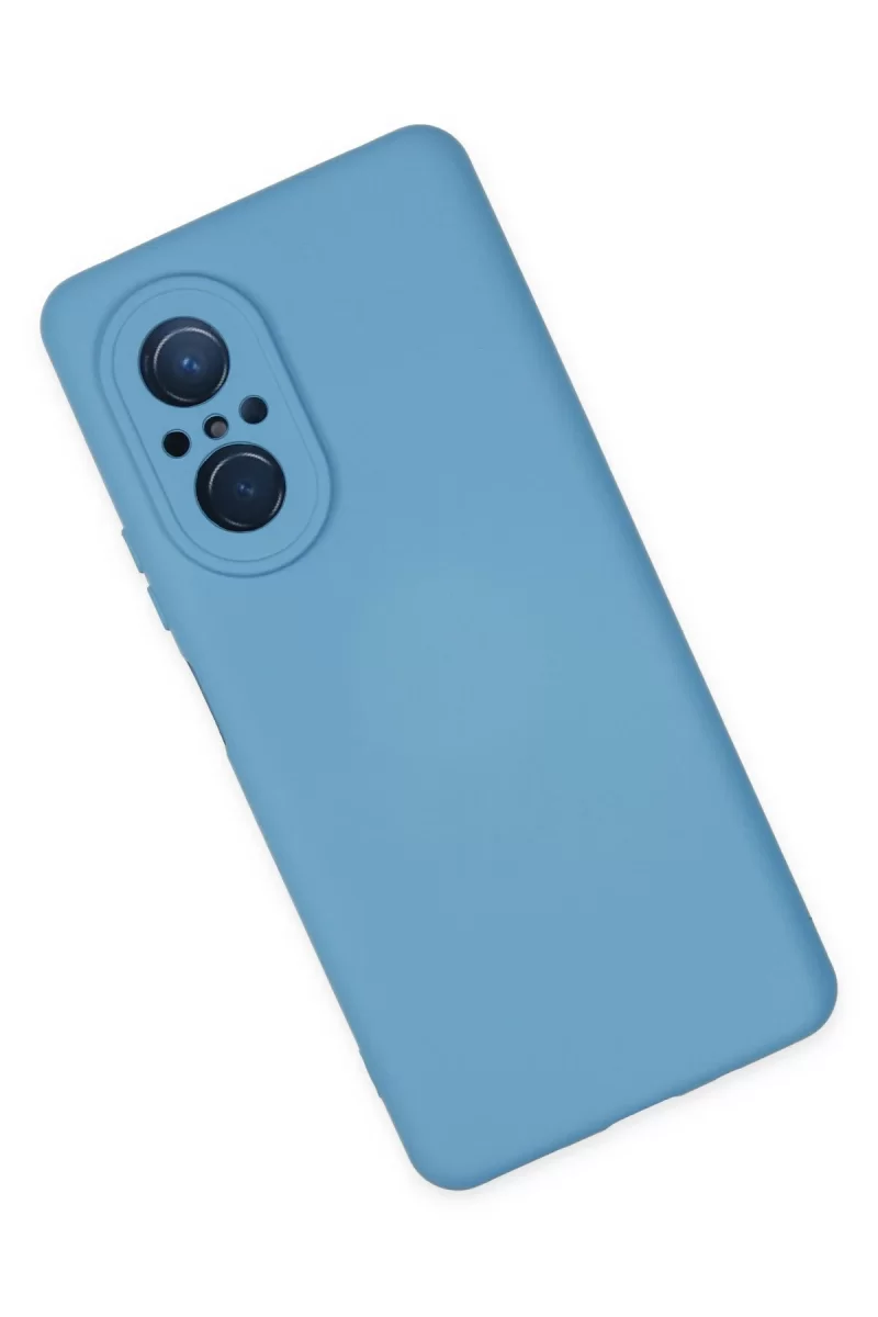Newface Huawei Nova 9 SE Kılıf Nano içi Kadife Silikon - Mavi