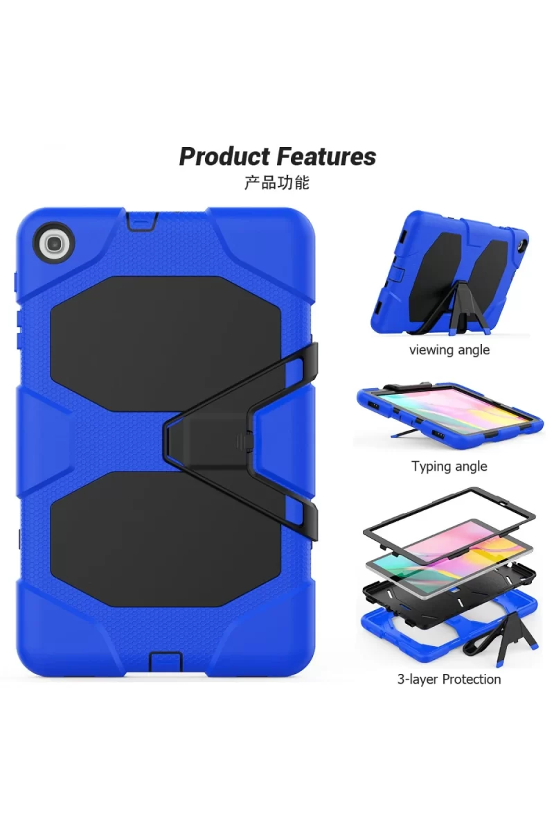 Newface Samsung Galaxy T510 Tab A 10.1 Kılıf Griffin Tablet Kapak - Mavi