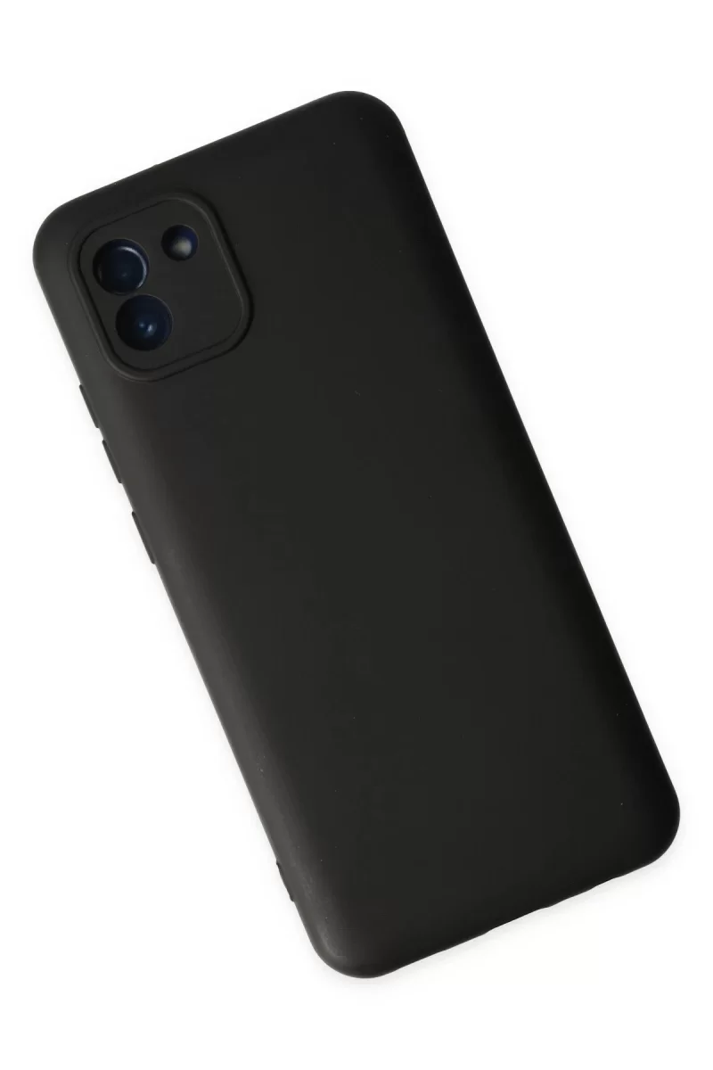 Newface Samsung Galaxy A03 Kılıf Nano içi Kadife Silikon - Siyah