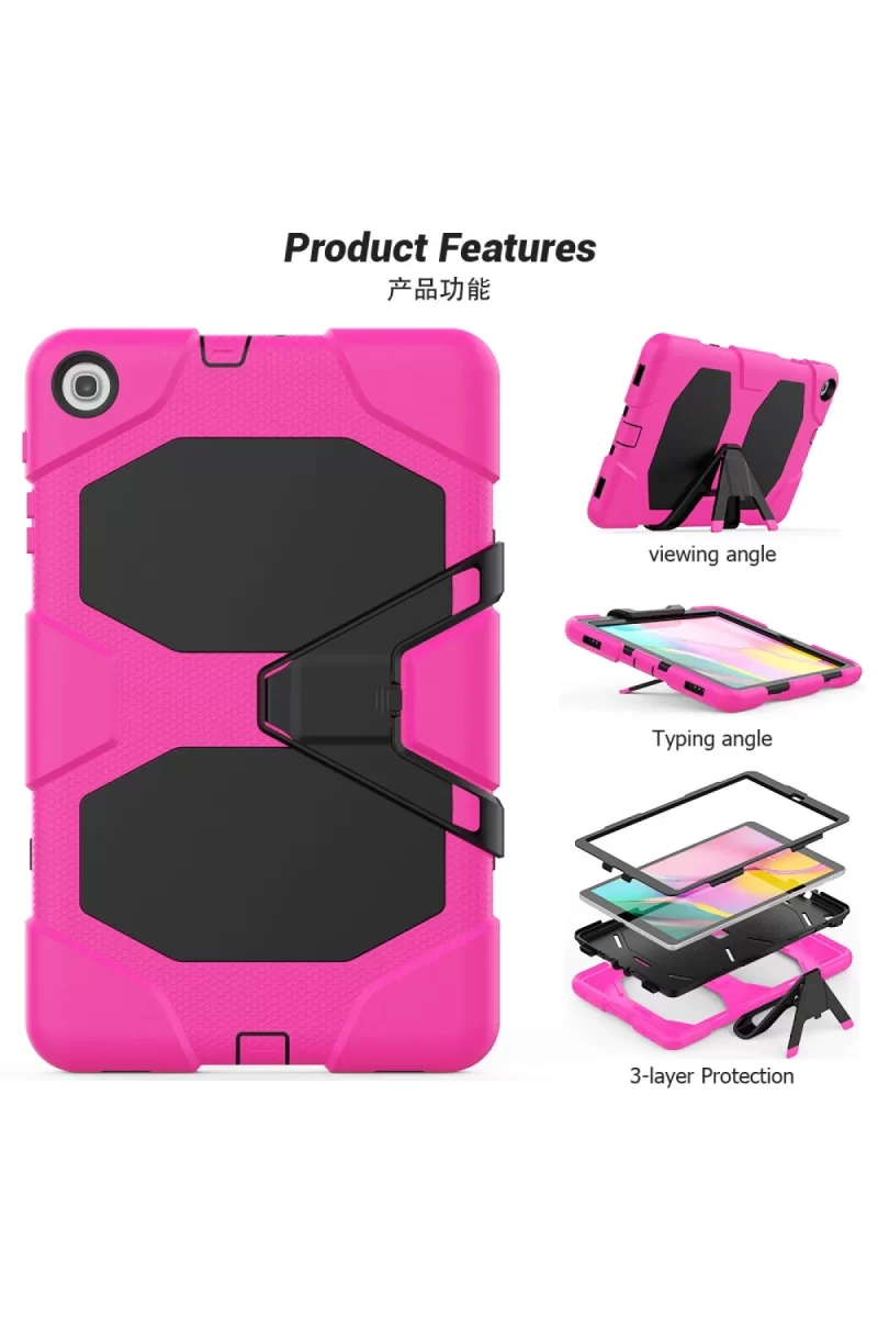 Newface Samsung Galaxy T510 Tab A 10.1 Kılıf Griffin Tablet Kapak - Pembe