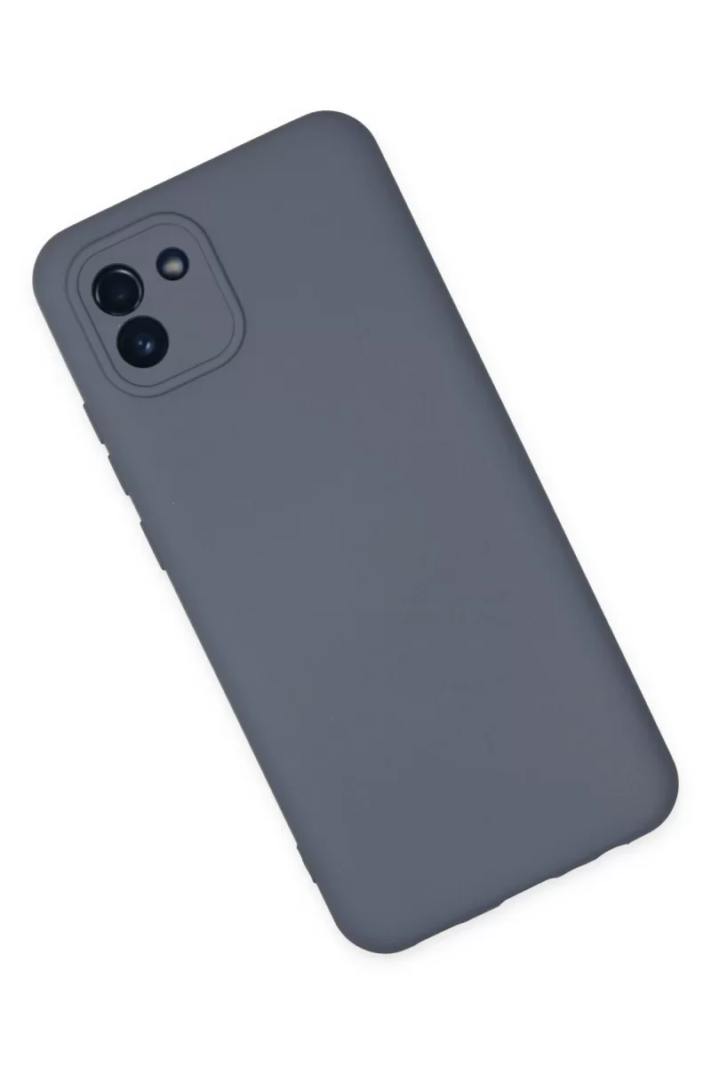 Newface Samsung Galaxy A03 Kılıf Nano içi Kadife Silikon - Gri