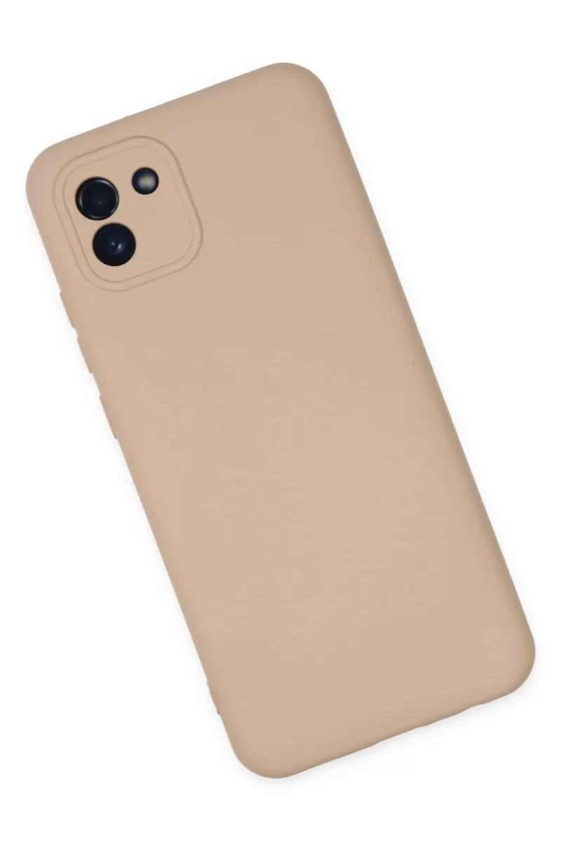 Newface Samsung Galaxy A03 Kılıf Nano içi Kadife Silikon - Pudra