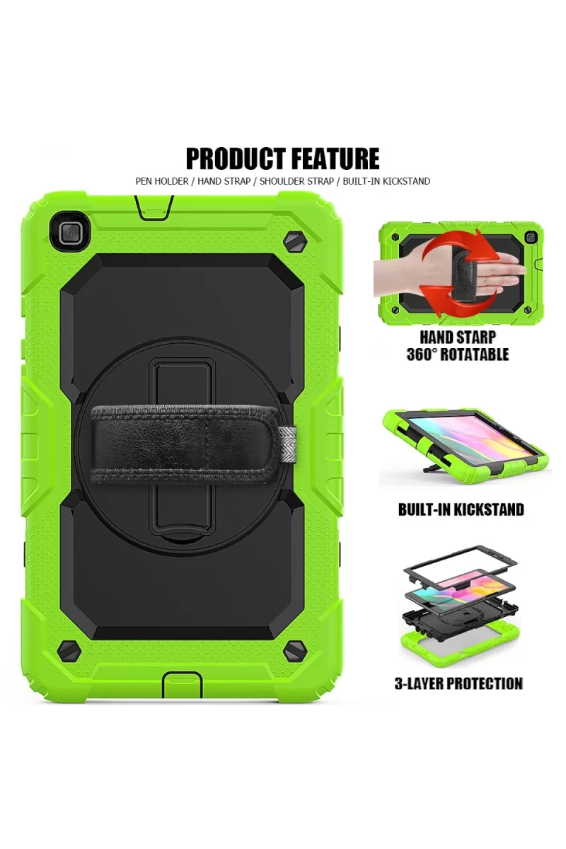 Newface Samsung Galaxy T290 Tab A 8 Kılıf Pars Tablet Kapak - Yeşil