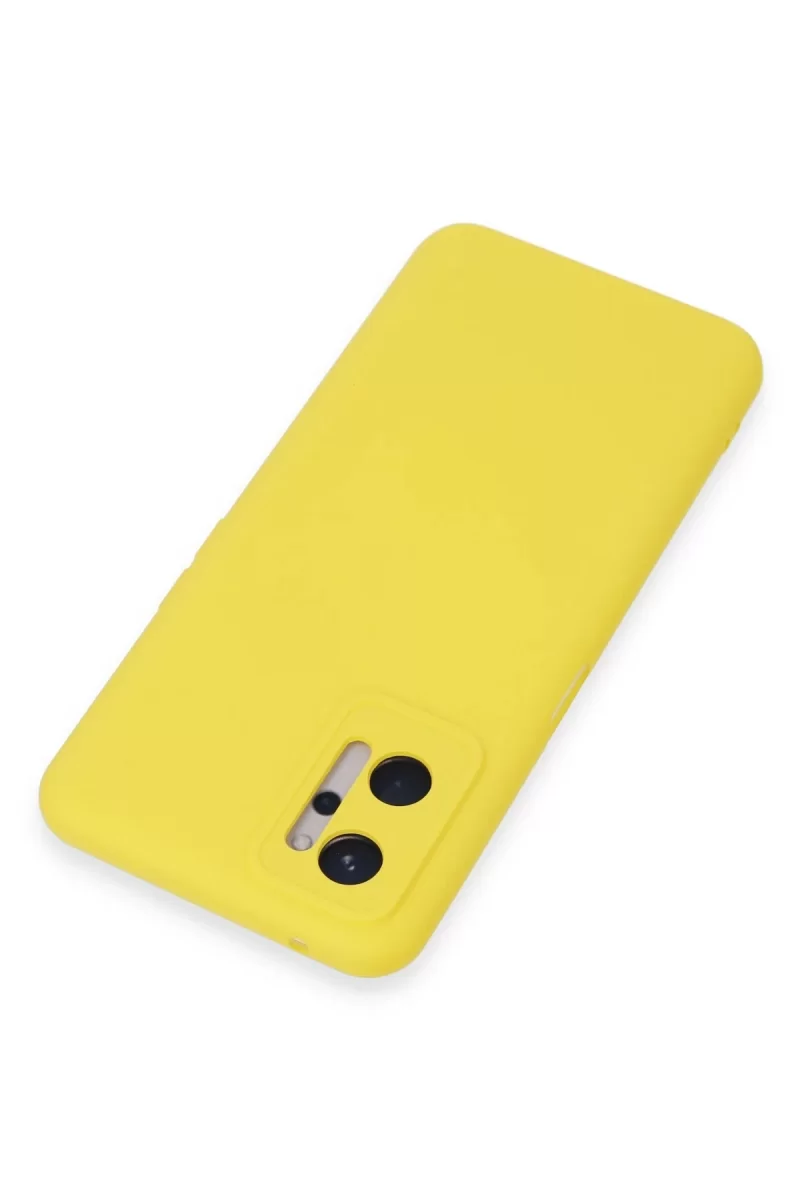 Newface Realme 9i 4G Kılıf Nano içi Kadife Silikon - Sarı