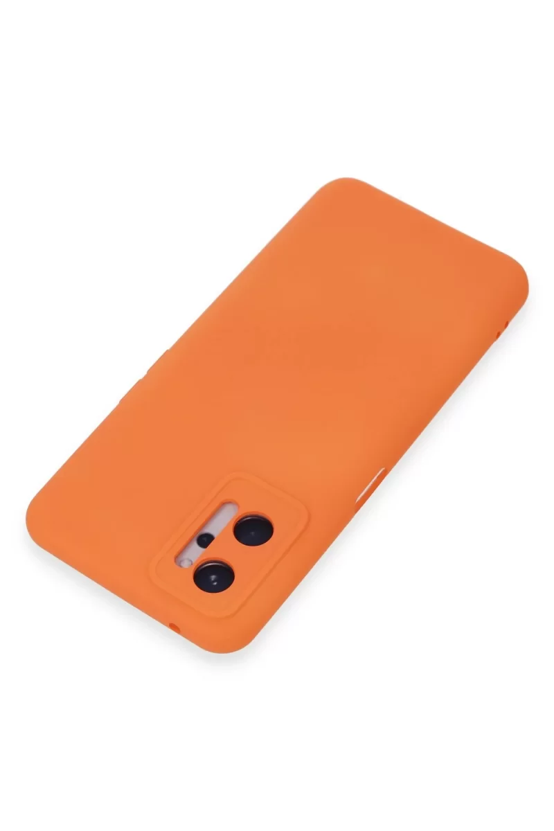 Newface Realme 9i 4G Kılıf Nano içi Kadife Silikon - Turuncu