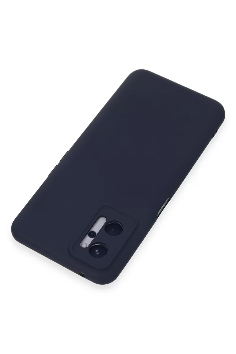 Newface Realme 9i 4G Kılıf Nano içi Kadife Silikon - Lacivert