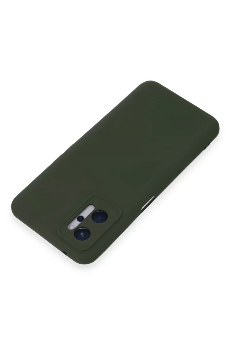 Newface Realme 9i 4G Kılıf Nano içi Kadife Silikon - Koyu Yeşil