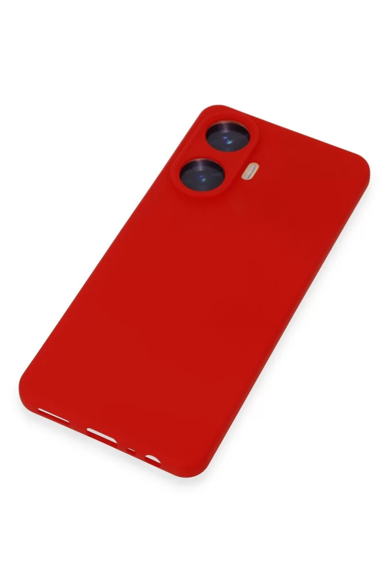 Newface Realme C55 Kılıf Nano içi Kadife Silikon - Kırmızı