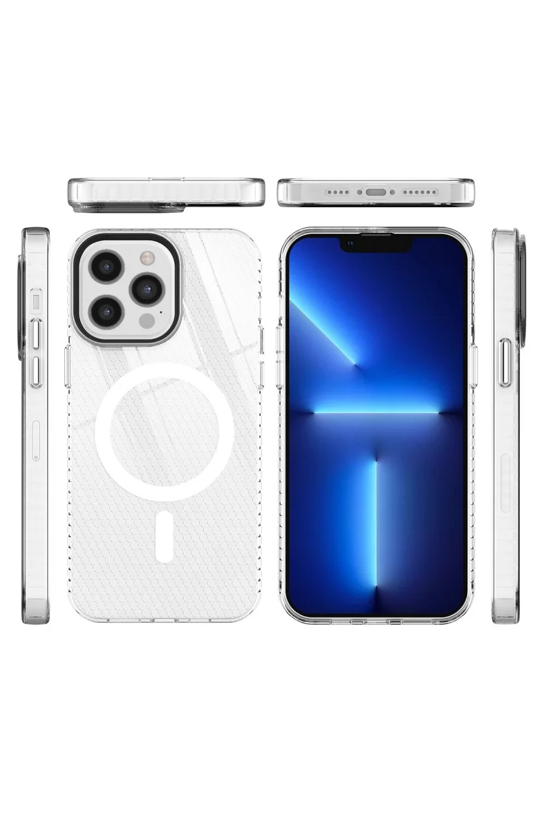 Newface iPhone 12 Pro Max Kılıf Beta Magneticsafe Silikon - Şeffaf