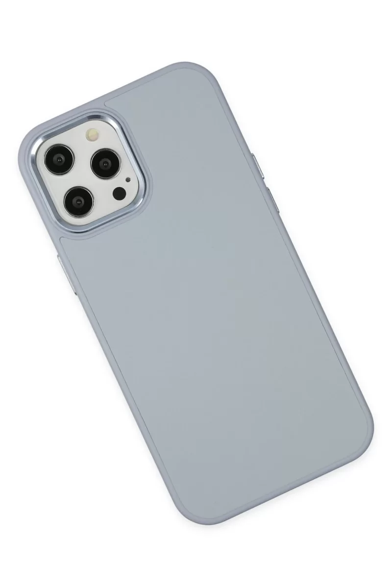 Newface iPhone 12 Pro Max Kılıf Asya Deri Silikon - Sierra Blue