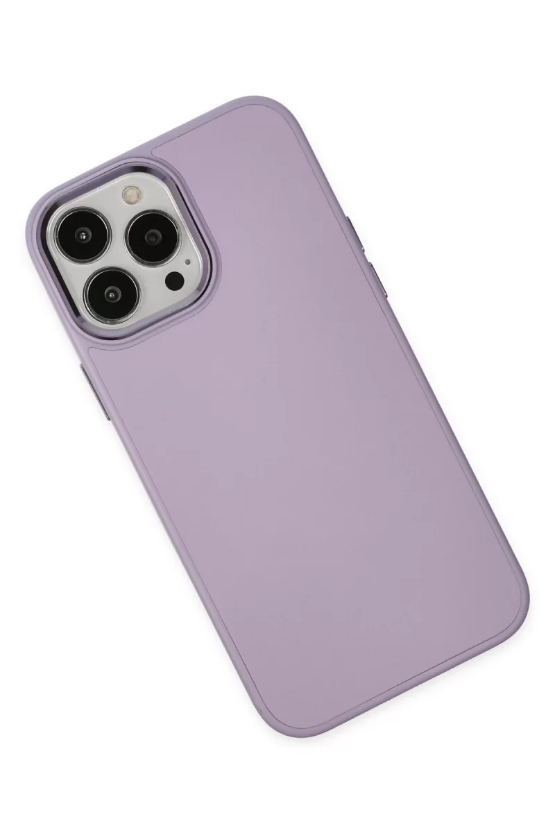 Newface iPhone 13 Pro Kılıf Asya Deri Silikon - Lila