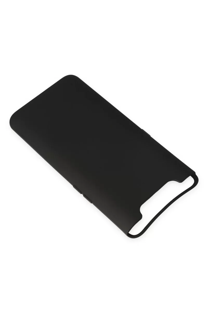 Newface Samsung Galaxy A80 Kılıf Nano içi Kadife Silikon - Siyah